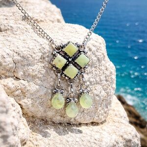 Green Opal & Prehnite Necklace